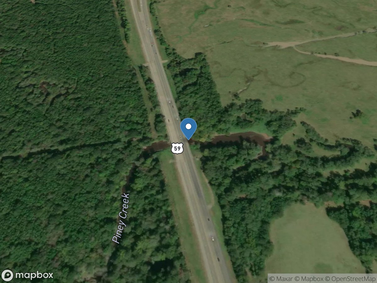 Piney Creek at US 59 near Corrigan, TX location