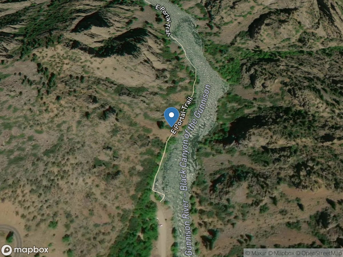 Gunnison River below Gunnison Tunnel, CO location