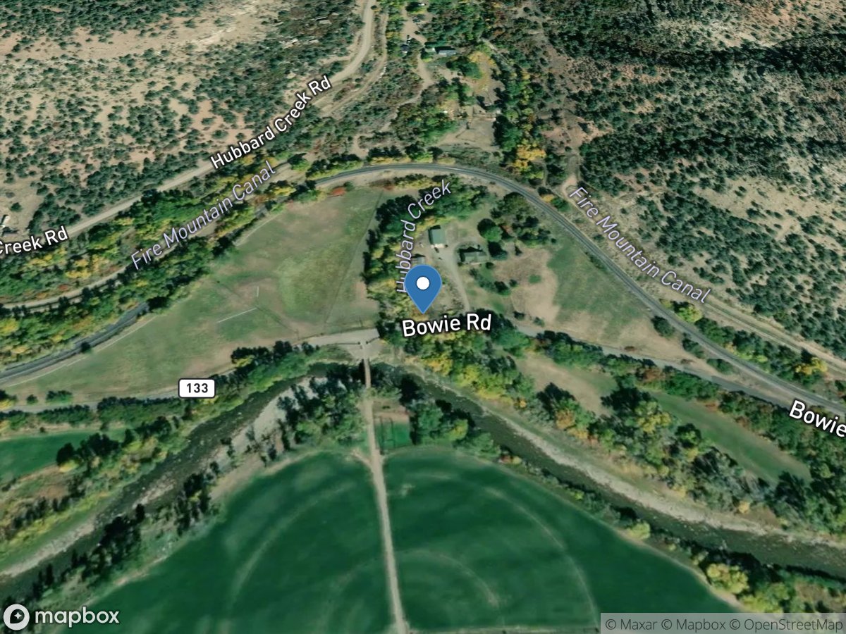 Hubbard Creek at Highway 133 at Mouth near Bowie, CO location