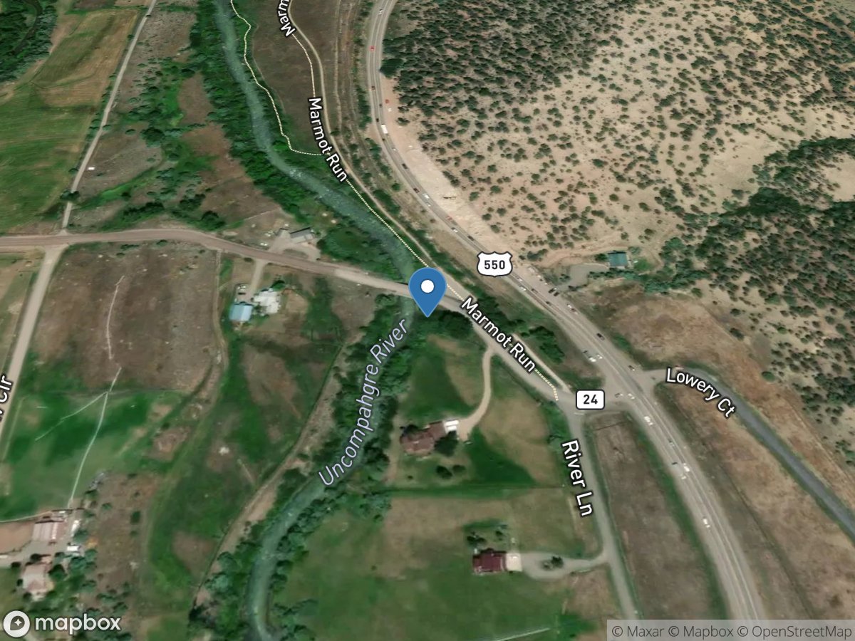 Uncompahgre River near Ridgway, Co. location