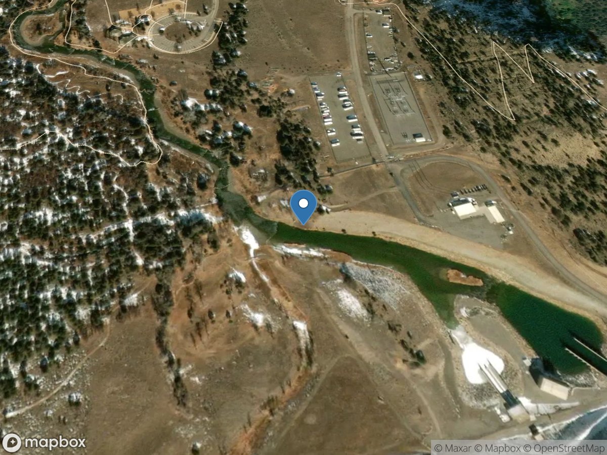 Uncompahgre River below Ridgway Reservoir, CO location