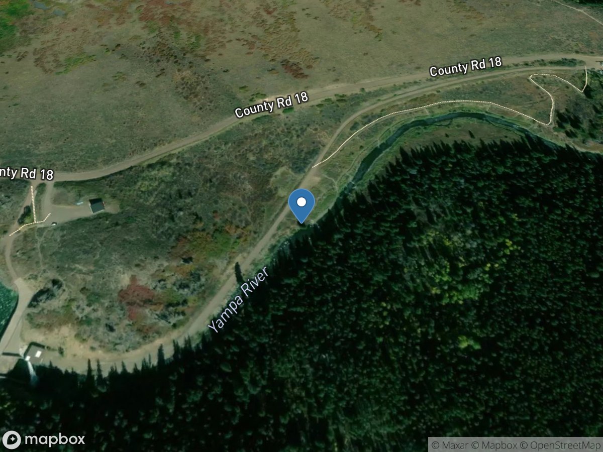 Yampa River below Stagecoach Reservoir, CO location