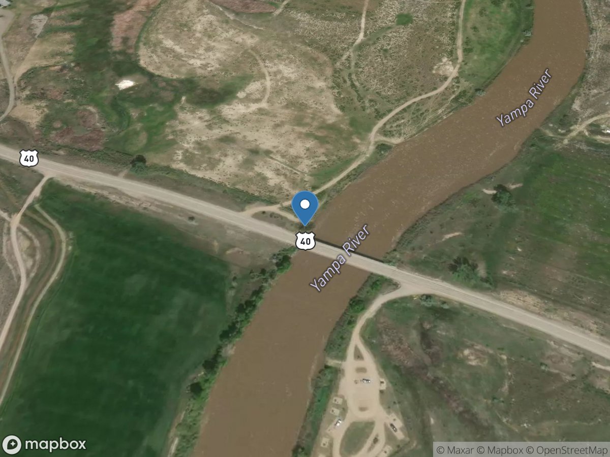 Yampa River near Maybell, CO location
