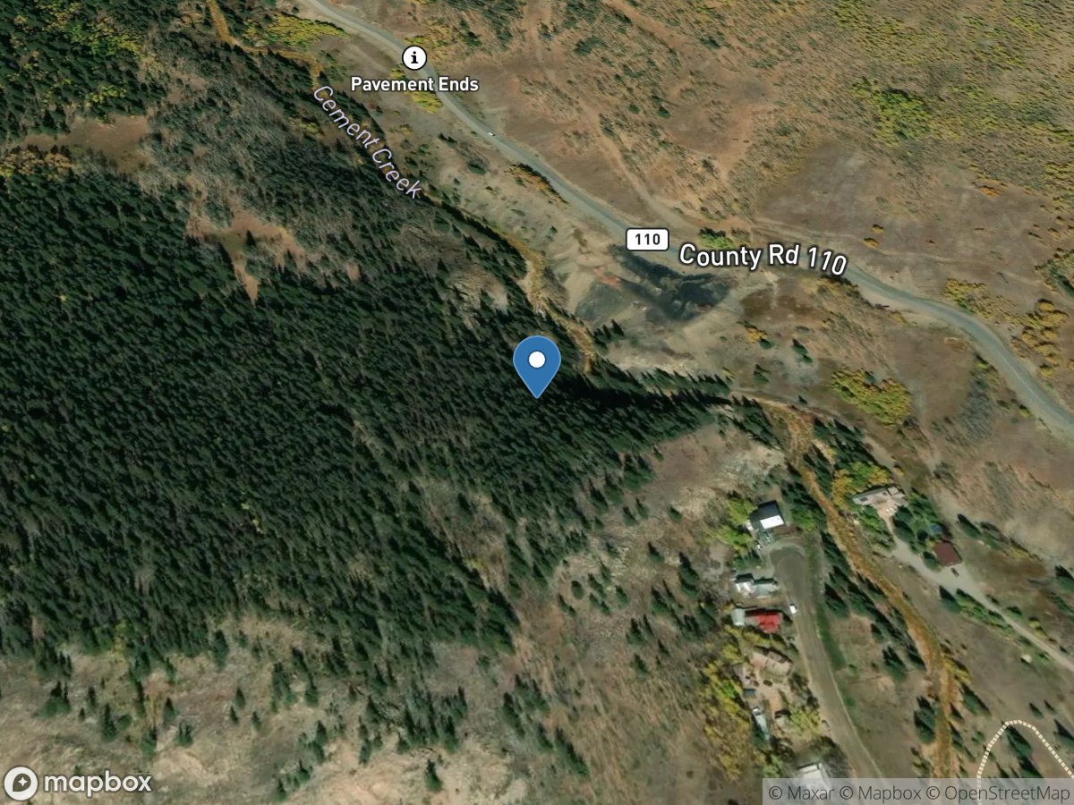 Cement Creek at Silverton, CO location