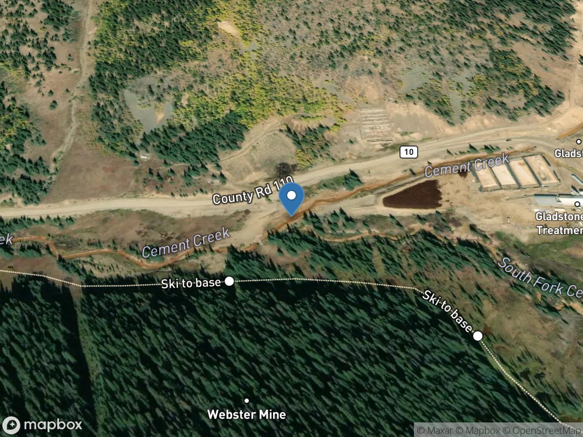 CEMENT Creek Above South FORK CEMENT Creek Near SILVERTON, CO location