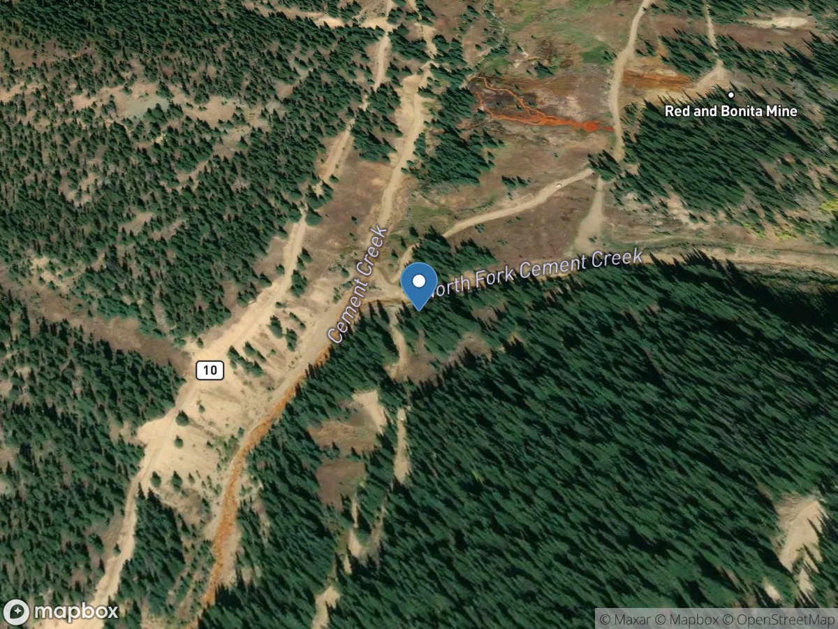 North Fork Cement Creek near Mouth near Gladstone, CO location