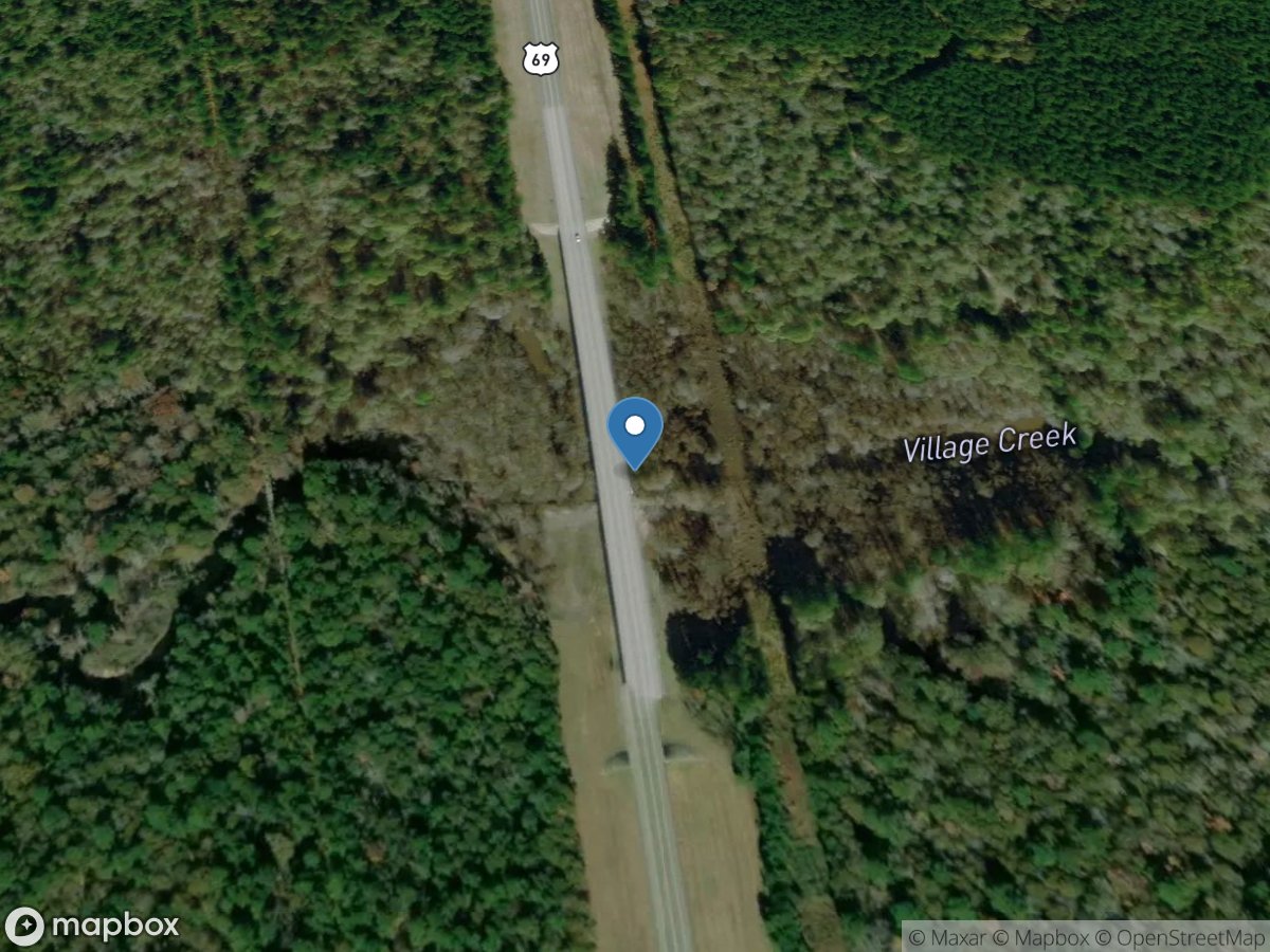 Village Creek at US Highway 69 near Village Mills, TX location