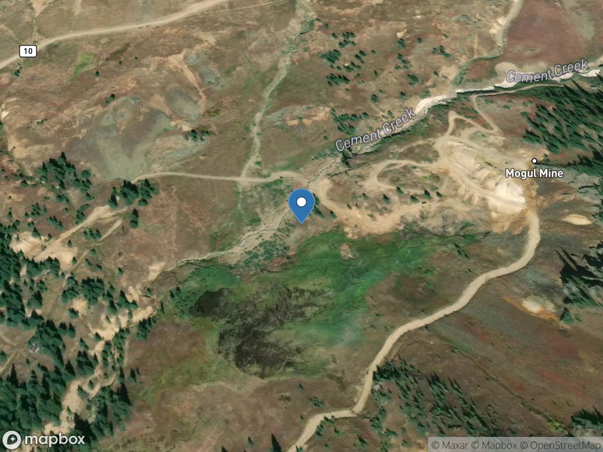 Cement Creek above Mogul Mine Drainage, CO location