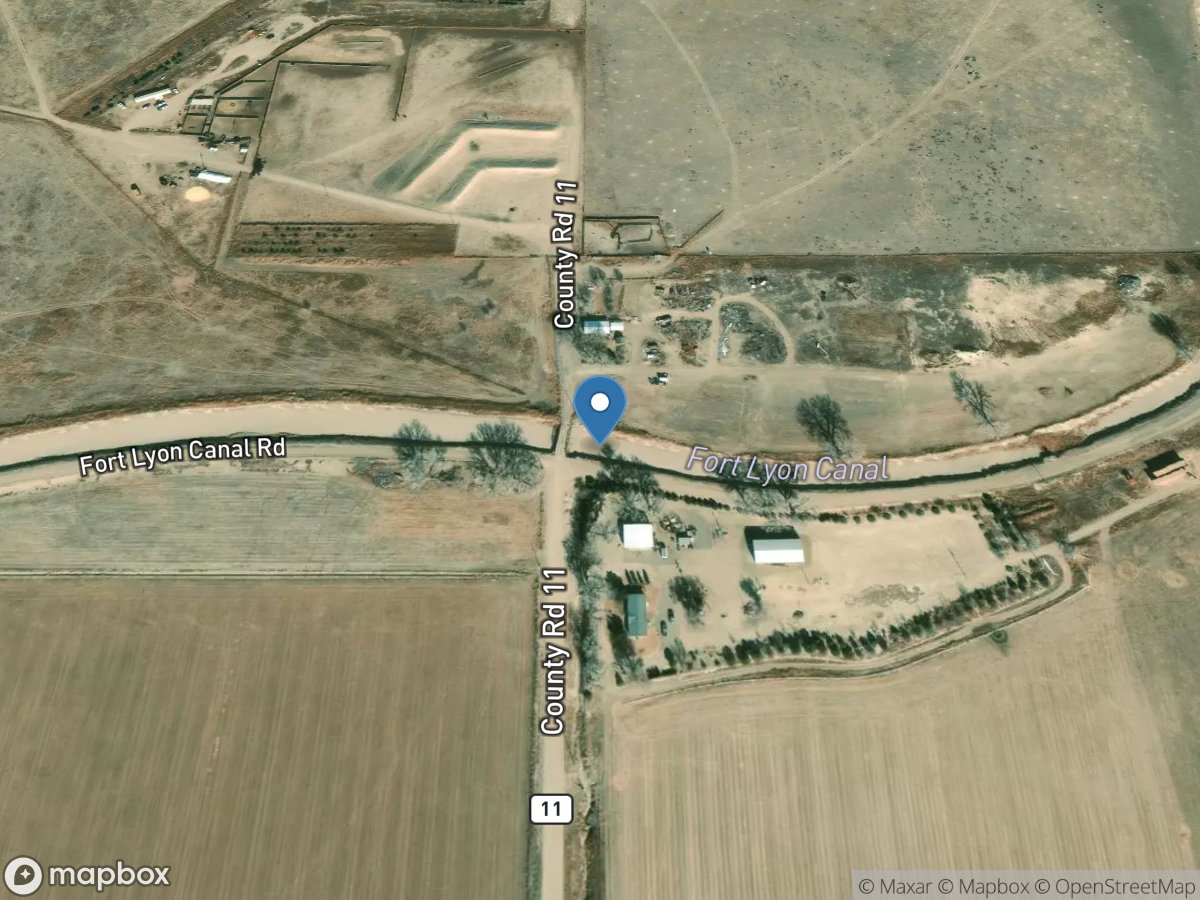 Fort Lyon Canal near Las Animas, CO location