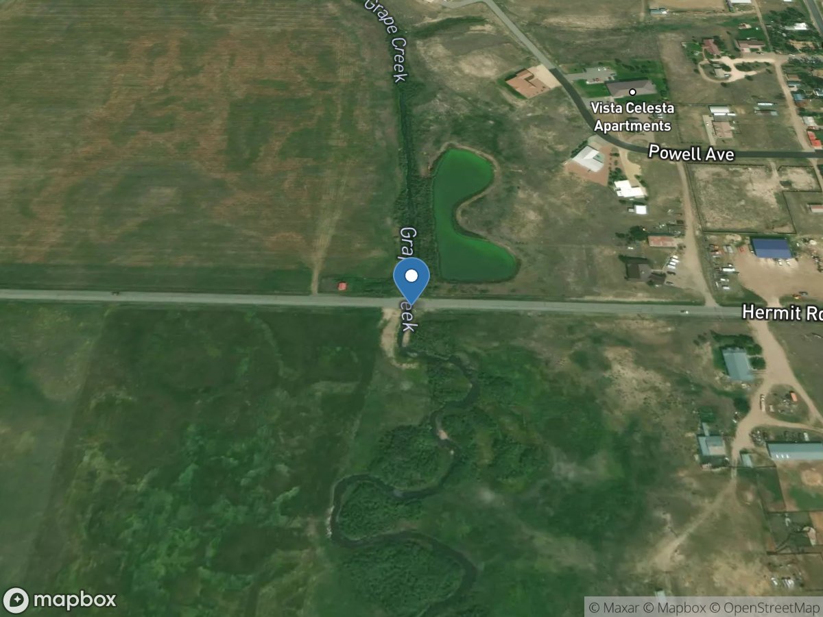 Grape Creek at Hermit Road near Westcliffe, CO location