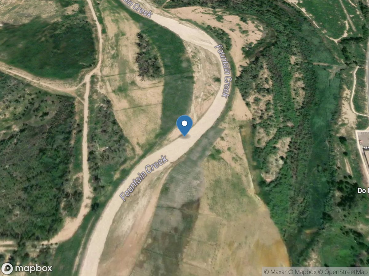 Fountain Creek above 40th ST at Pueblo, CO location