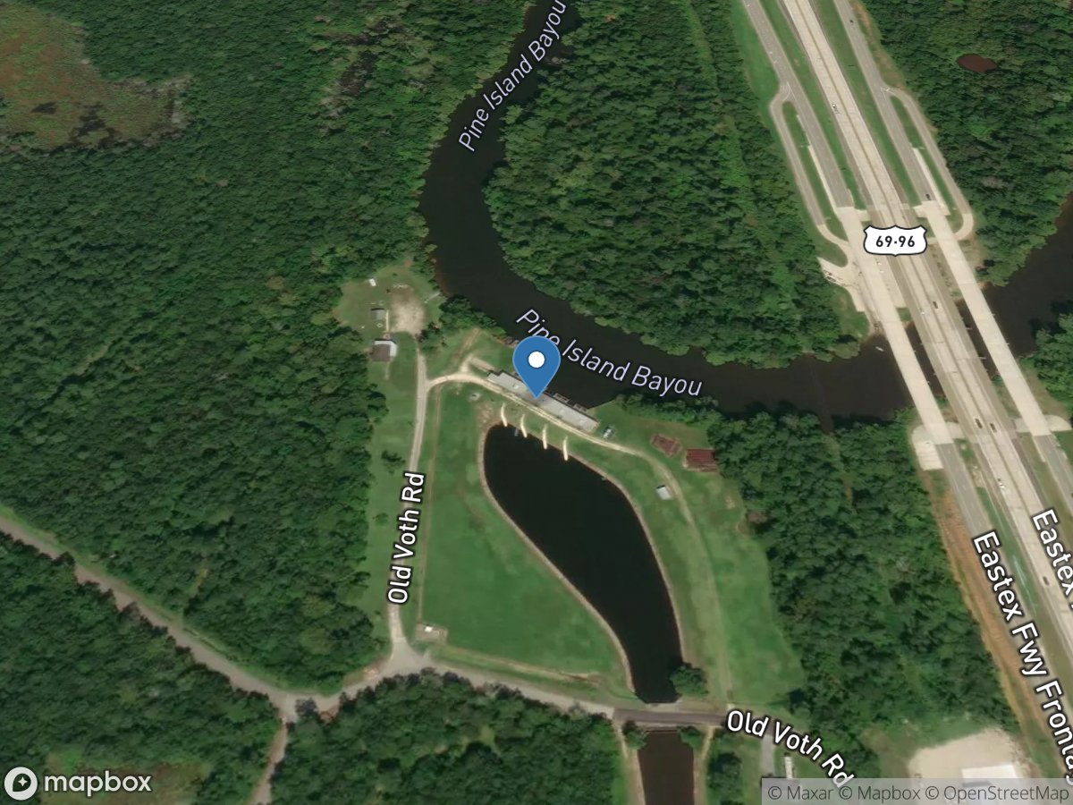 Pine Island Bayou above BI Pump Plant, Beaumont, TX location