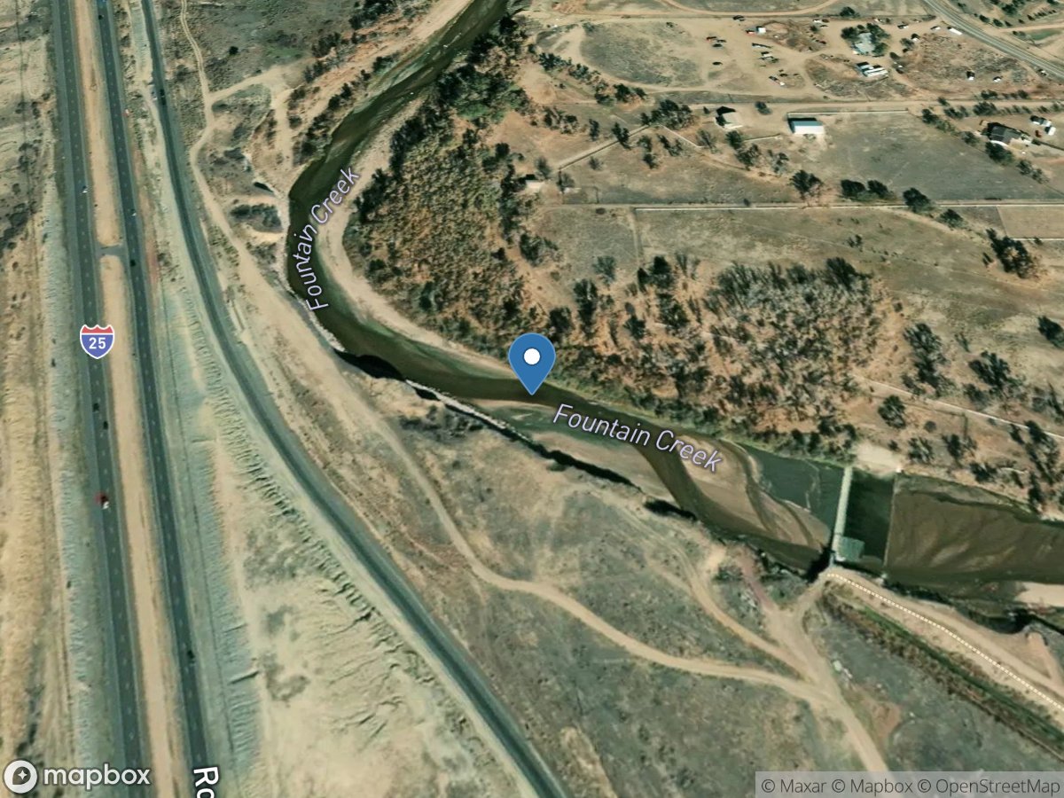 Fountain Creek below Jimmy Camp Creek near Fountain, CO location