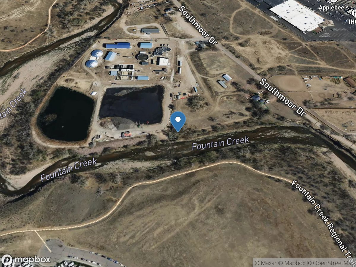 Fountain Creek above Security Wwtf Outfall, CO location