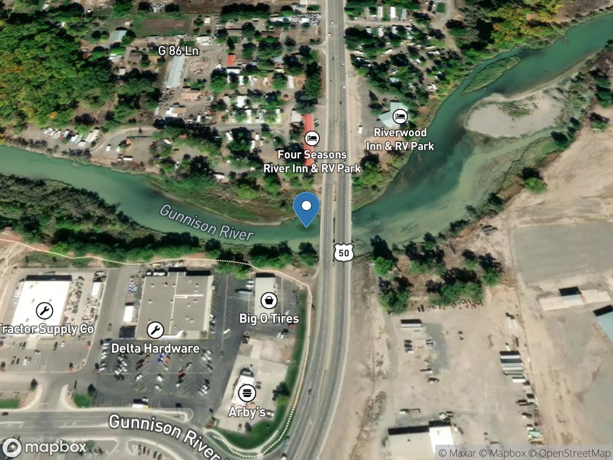 Gunnison River Dwnst of Hgwy 50 Bridge at Delta CO location
