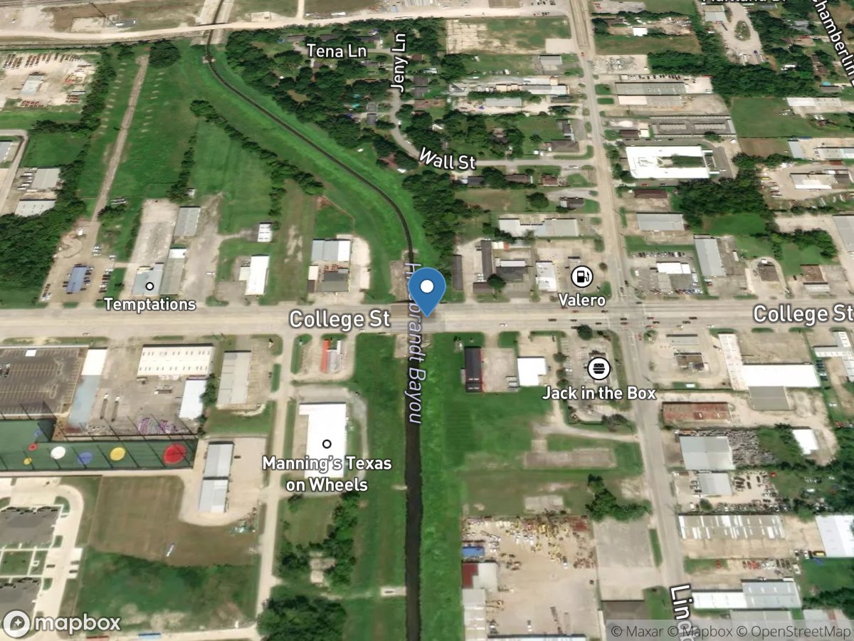 Hillebrandt Bayou at US 90, Beaumont, TX location