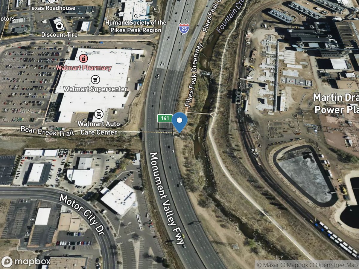 Bear Creek at Interstate 25 at Colo Springs location