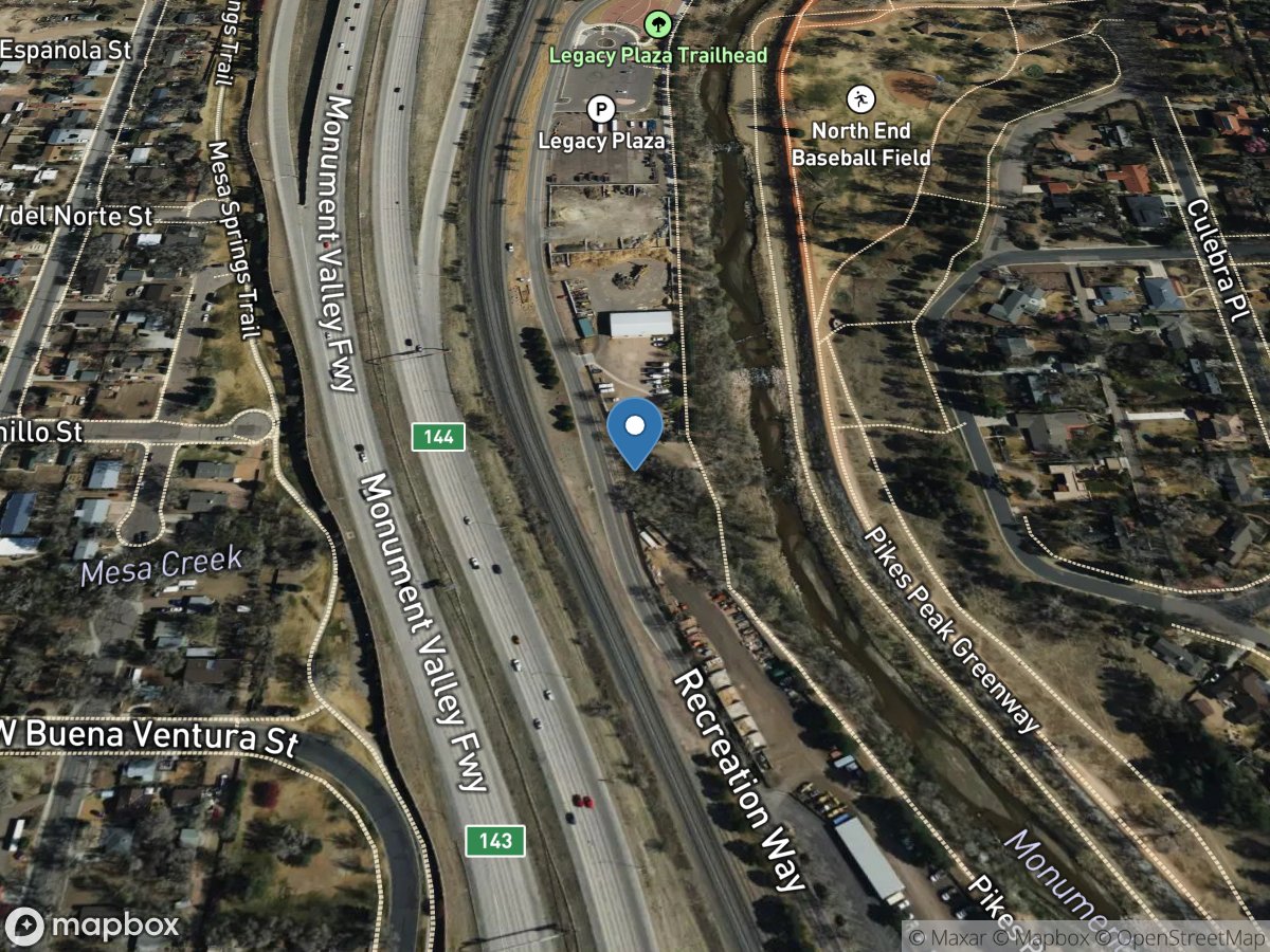 Mesa Creek at Mouth at Recreation Way at CO Sprg location