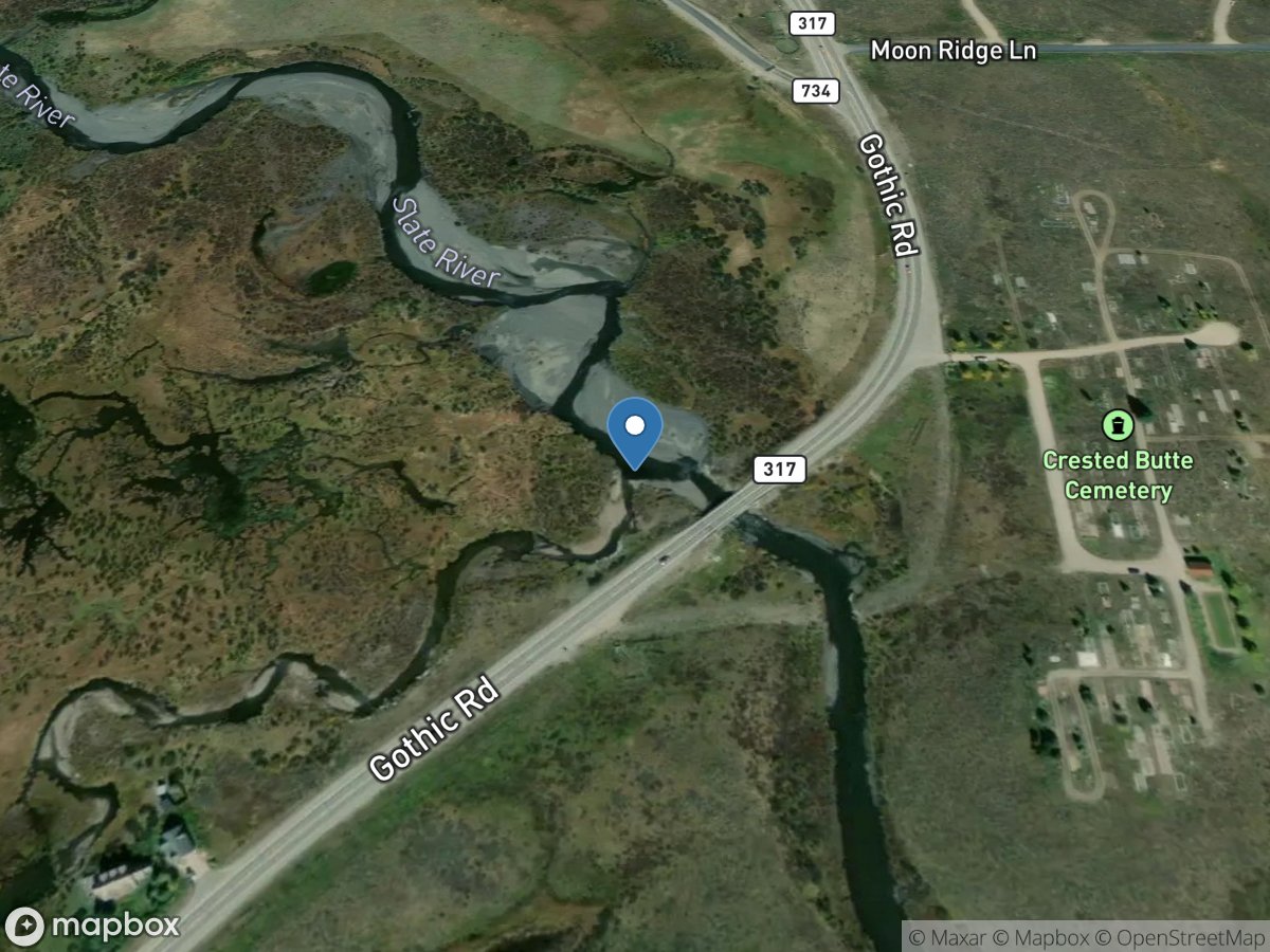 SLATE River Above COAL Creek At CRESTED BUTTE, CO. location
