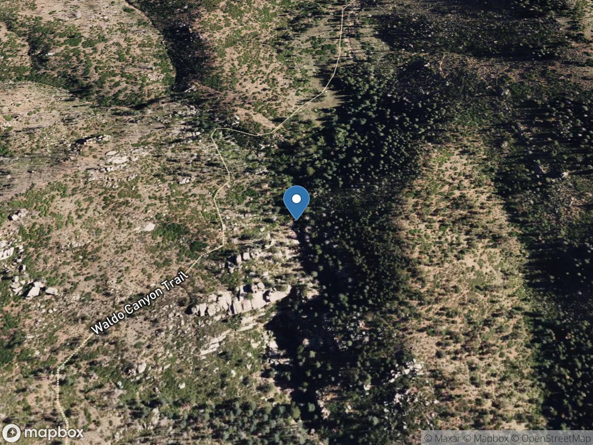 Waldo Canyon Middle Site near Manitou Springs, CO location