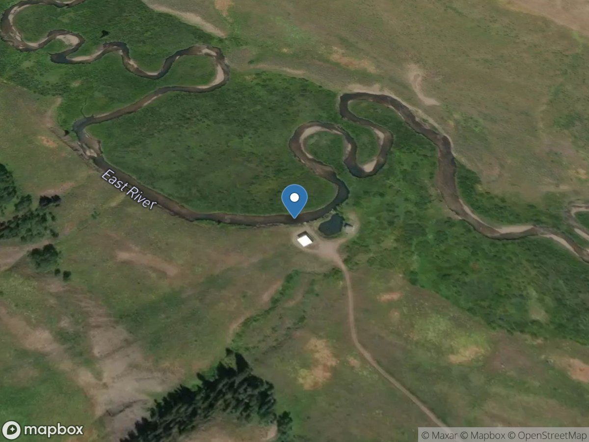 East River at Pumphouse at Mount Crested Butte, CO location