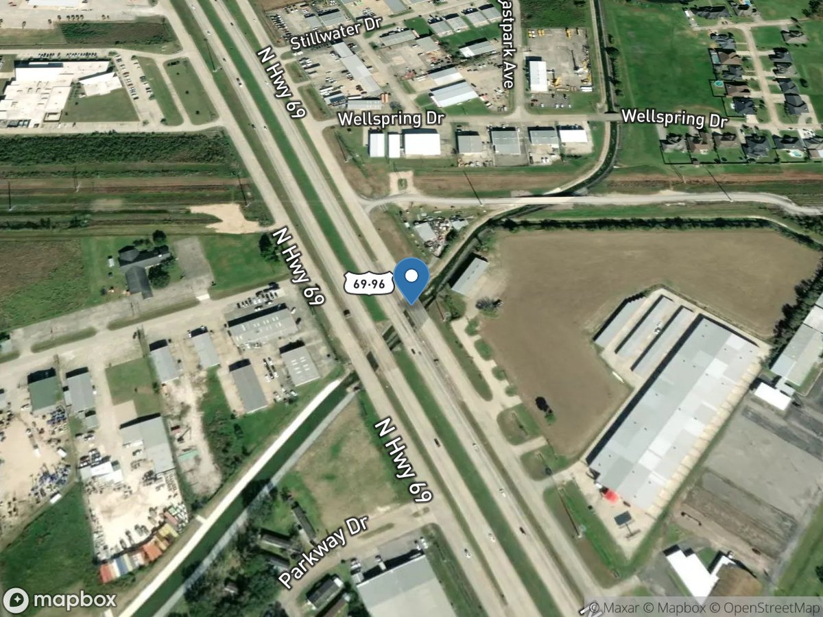 Rhodair Gully at US 69 near Nederland, TX location