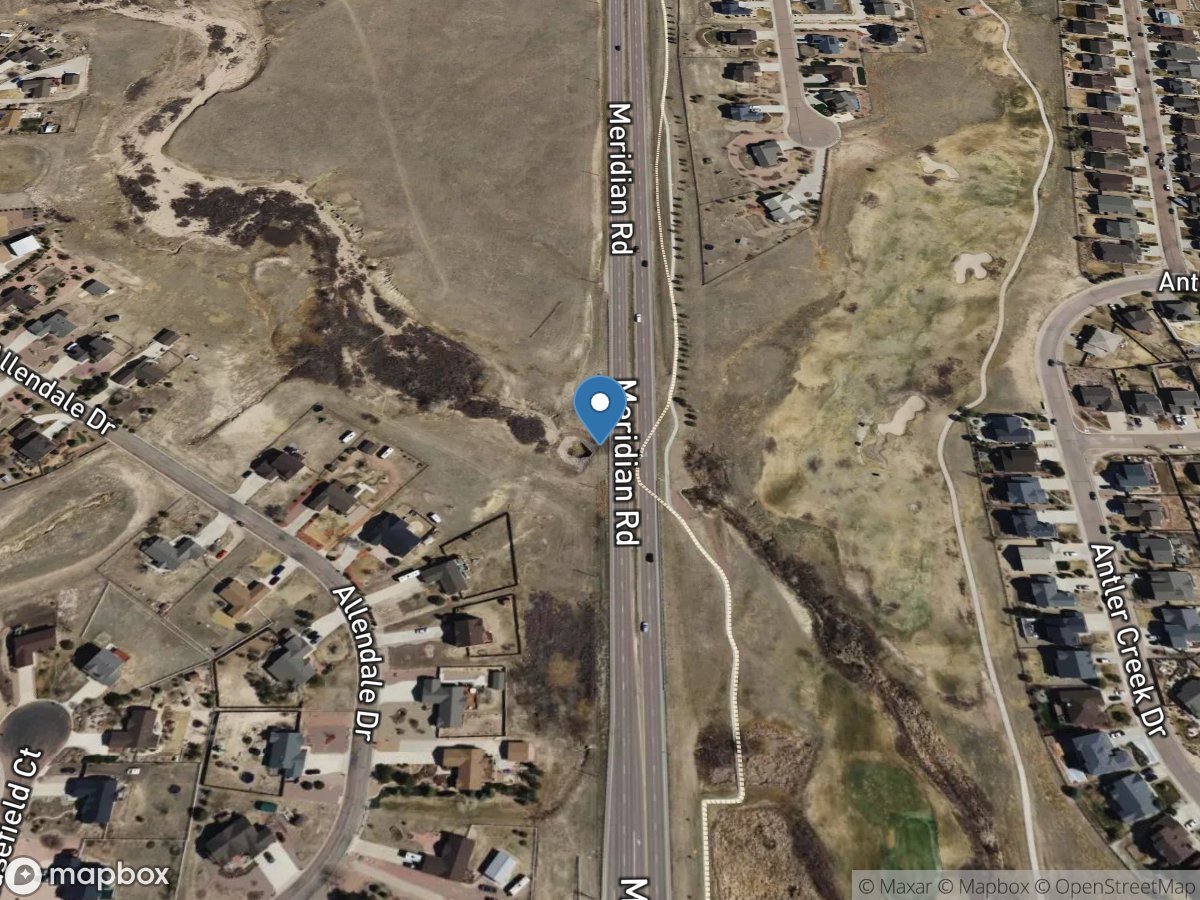 West Fork Antler Creek above Meridian Road near Falcon, CO location