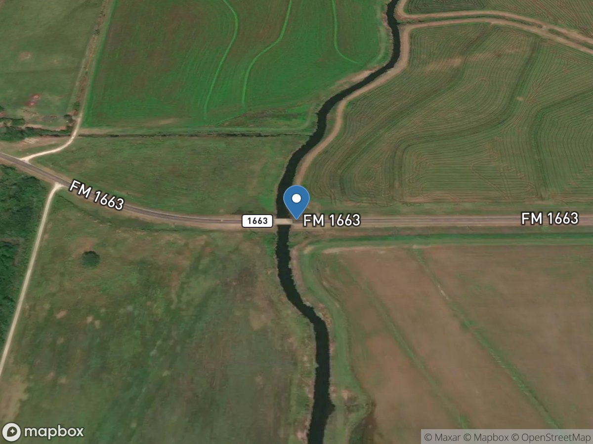 E Fork Double Bayou at FM 1663 near Hankamer, TX location