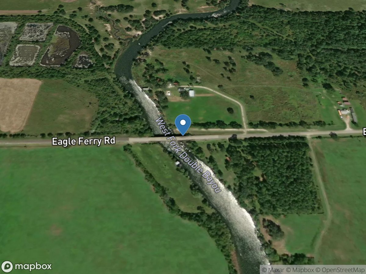W Fork Double Bayou at Eagle Ferry Road near Anahuac, TX location