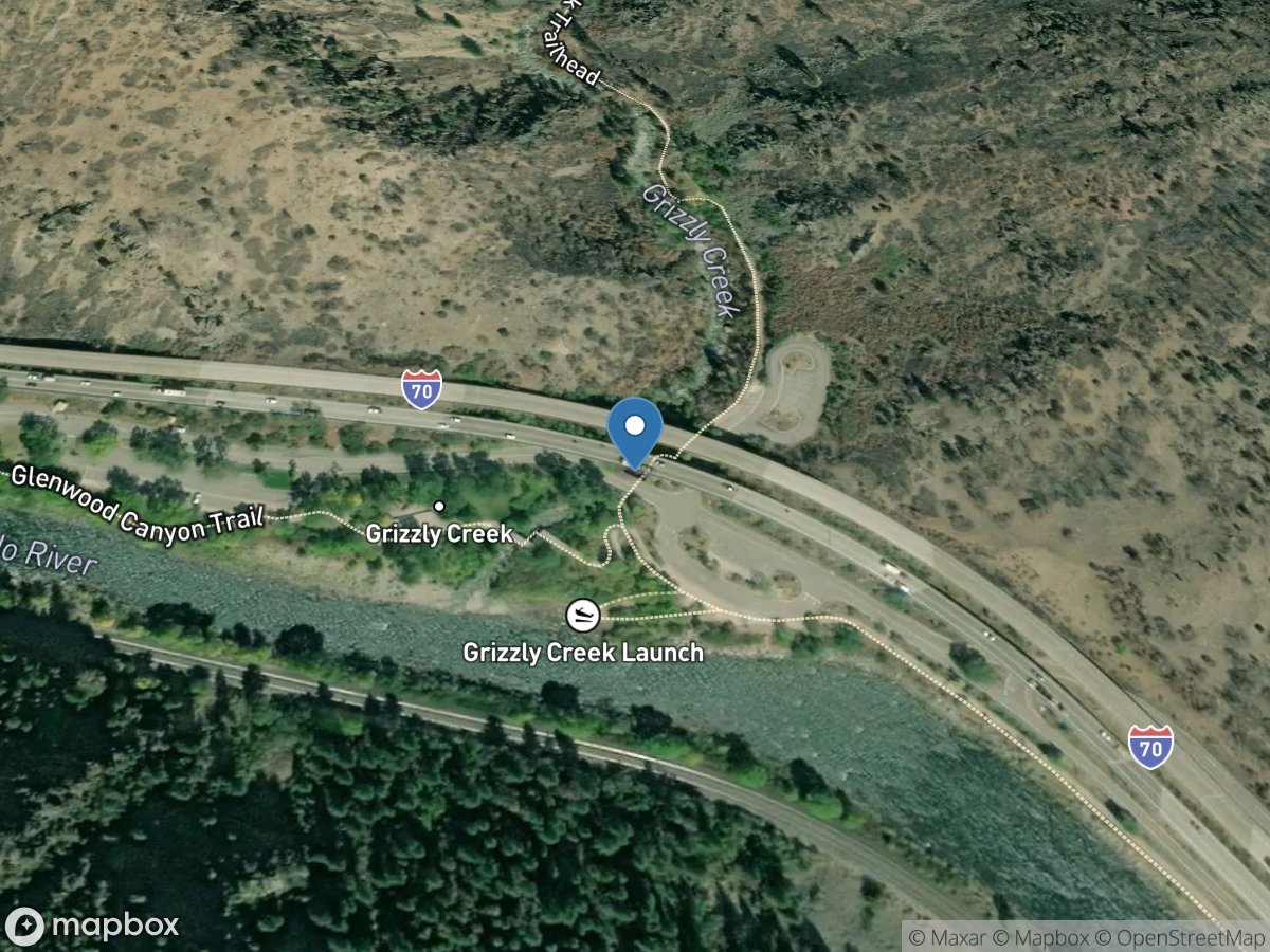 Grizzly Creek above Mouth near Glenwood Springs, CO location