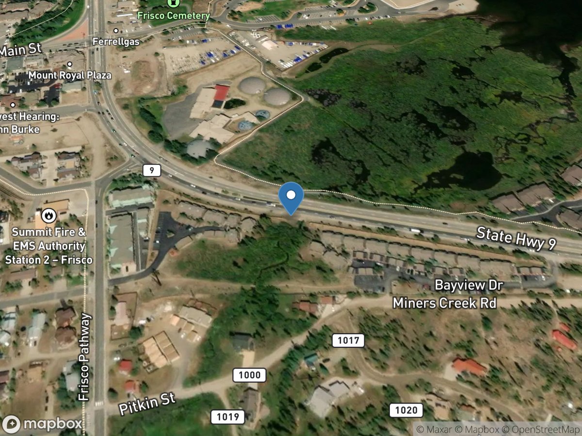 Miners Creek at Mouth near Frisco, CO location