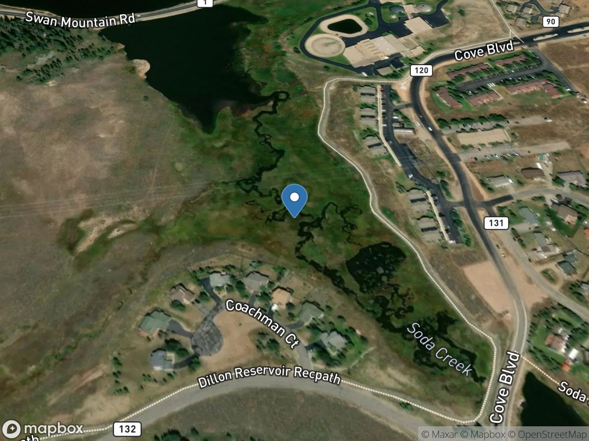 Soda Creek at Mouth near Dillon, CO location