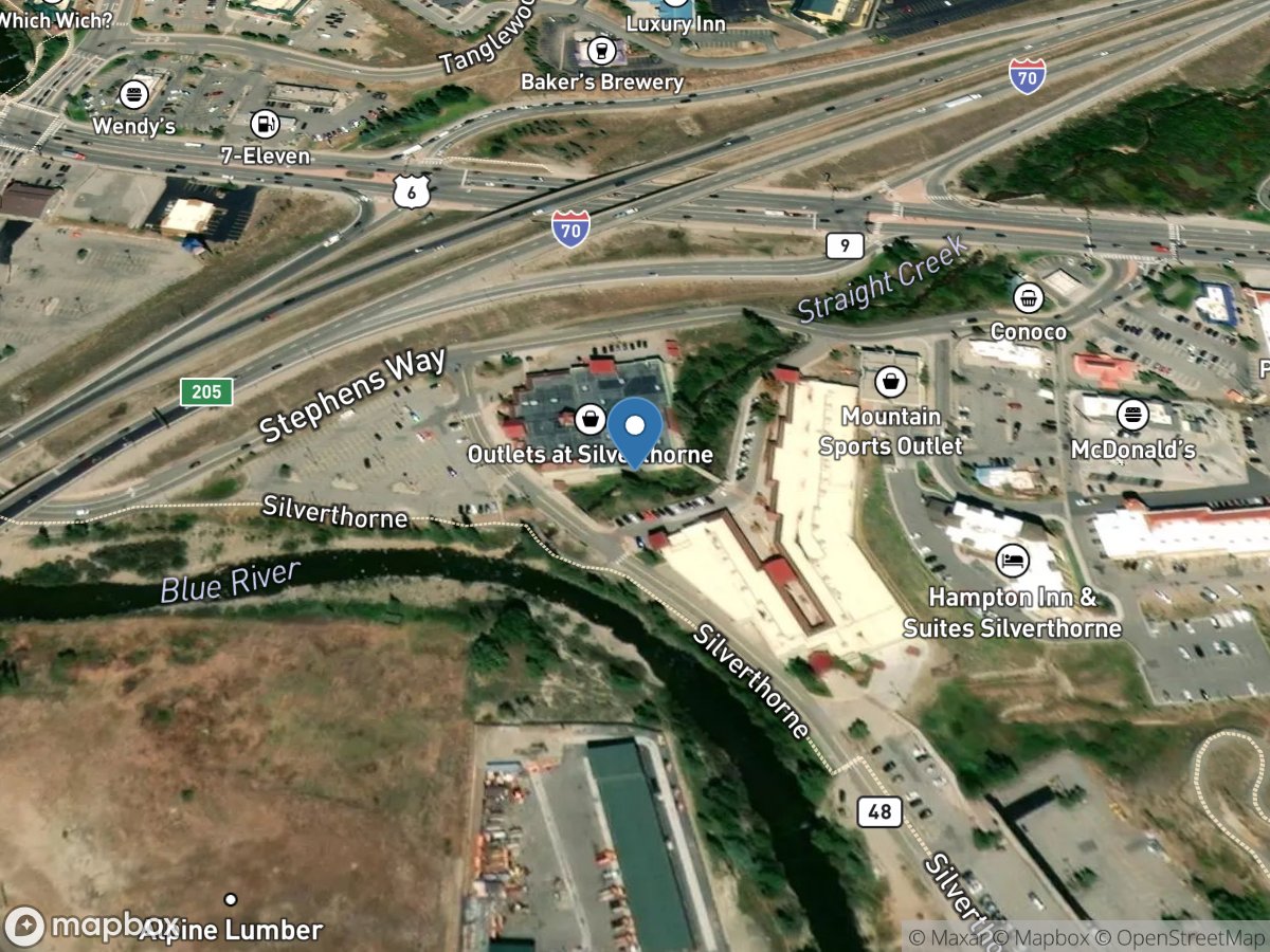 Straight Creek at Mouth at Silverthorne, CO location