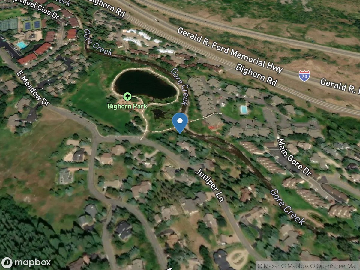 Gore Creek above Bighorn Park (gc1) near Vail, CO location