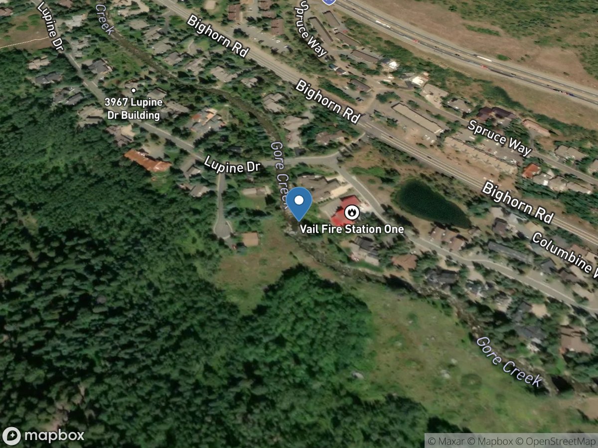 Gore Creek below Bighorn Creek (gc2) near Vail, CO location