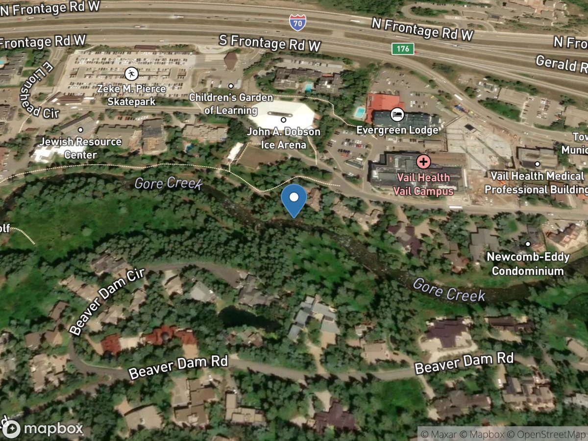 Gore Creek above Middle Creek (gc11) at Vail, CO location