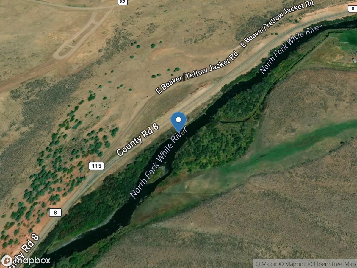 North Fork White River below Buford, CO location