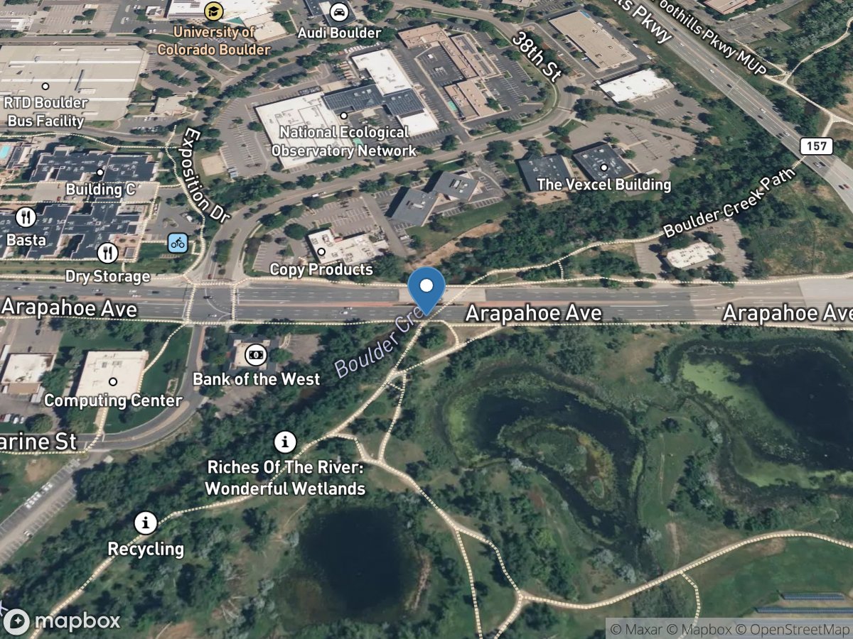 Boulder Creek at Arapahoe Avenue near Boulder, CO location