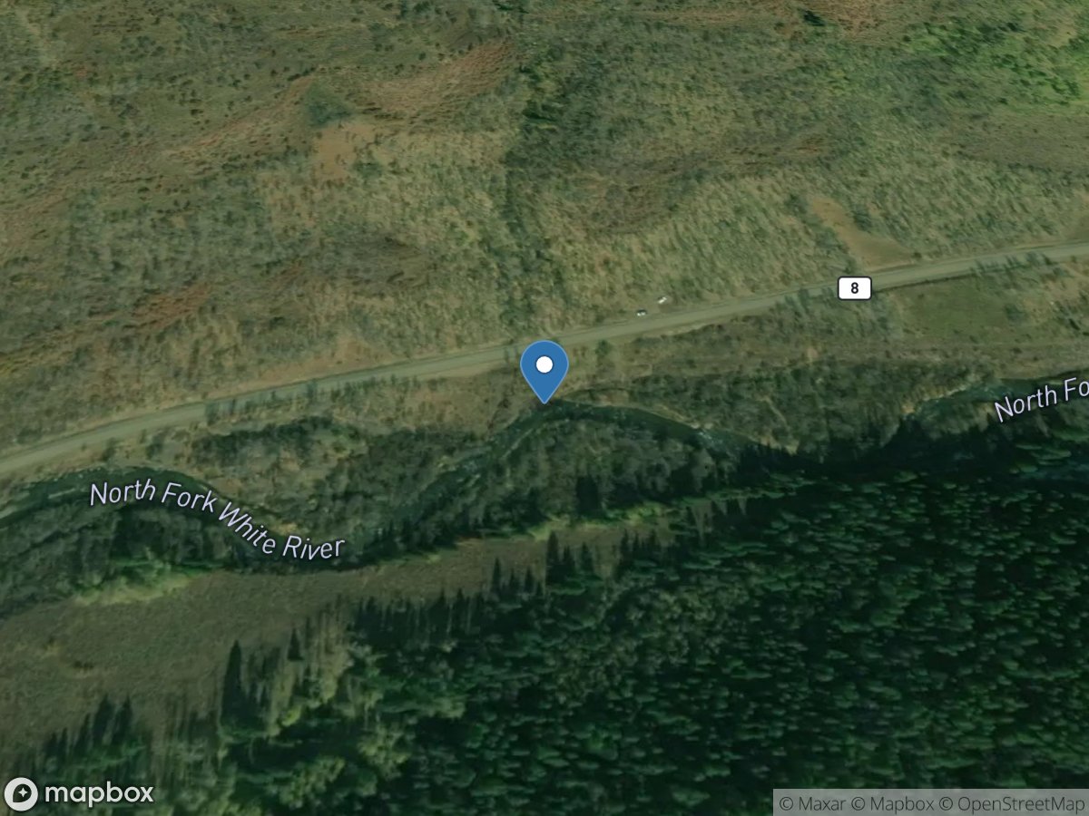 North Fork White River below Missouri Creek, CO location