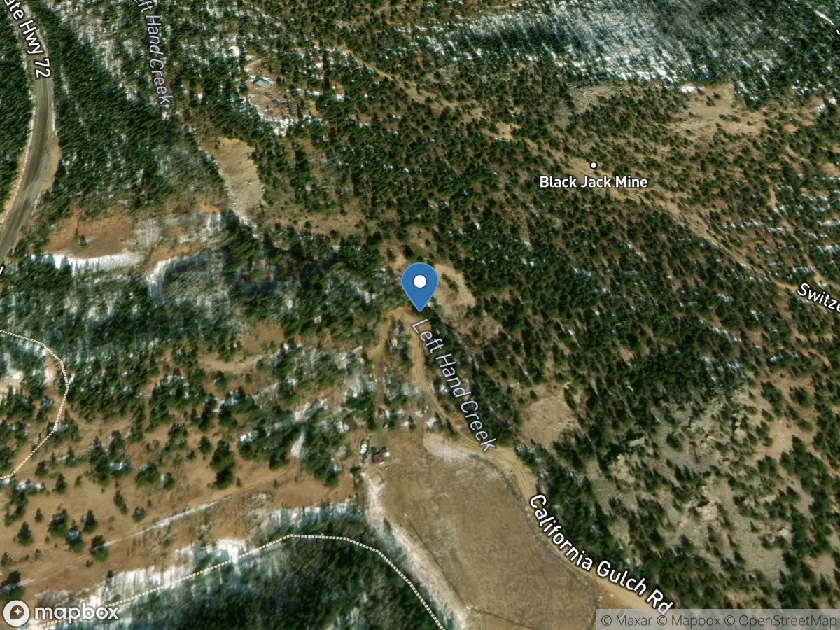 Left Hand Creek above Captain Jack Mill near Ward, CO location