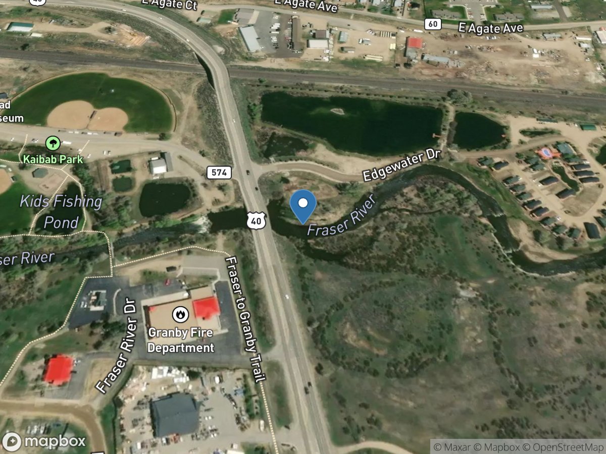 Fraser River at Hwy. 40 at Granby, CO location