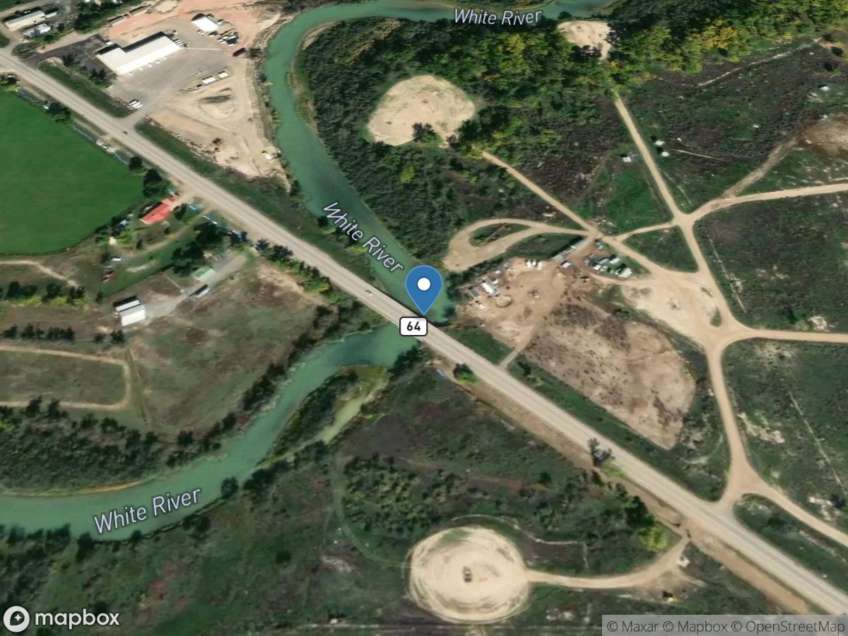 WHITE River At Highway 64 BRIDGE Below RANGELY, CO location