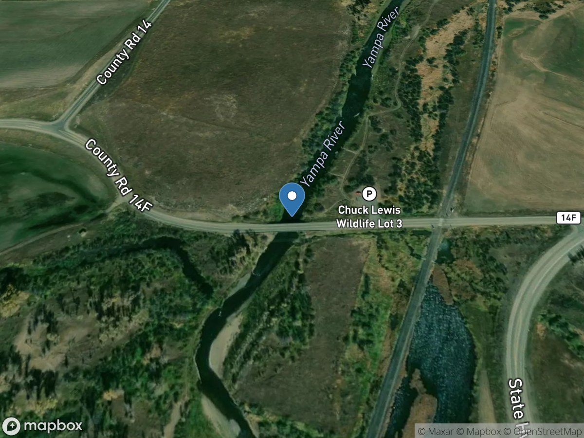 Yampa River below Oak Creek near Steamboat Spg,Co. location