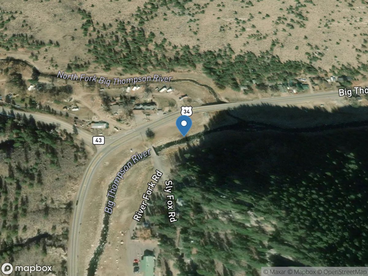 BIG THOMPSON River Above North Fork BIG THOMPSON At DRAKE, CO location