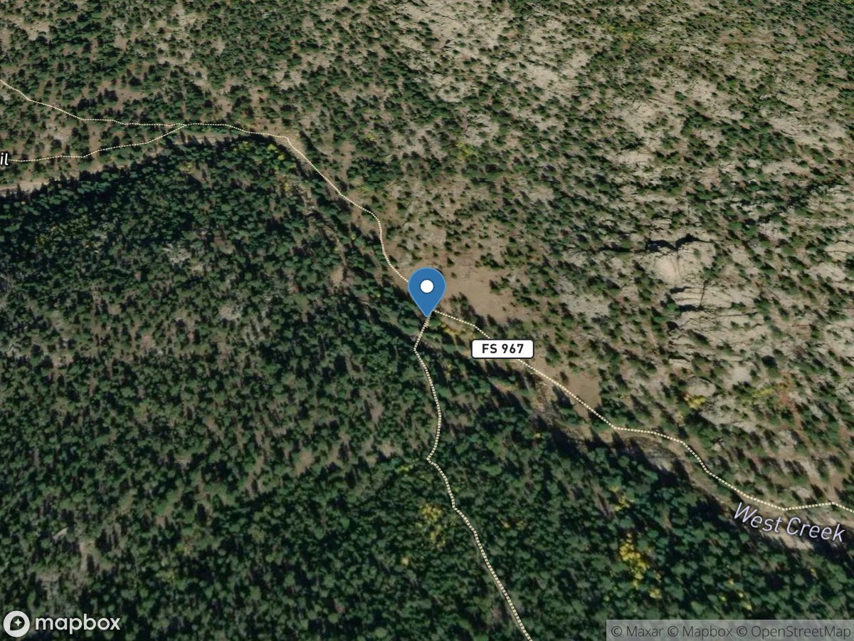 West Creek below West Creek Falls near Estes Park, CO location