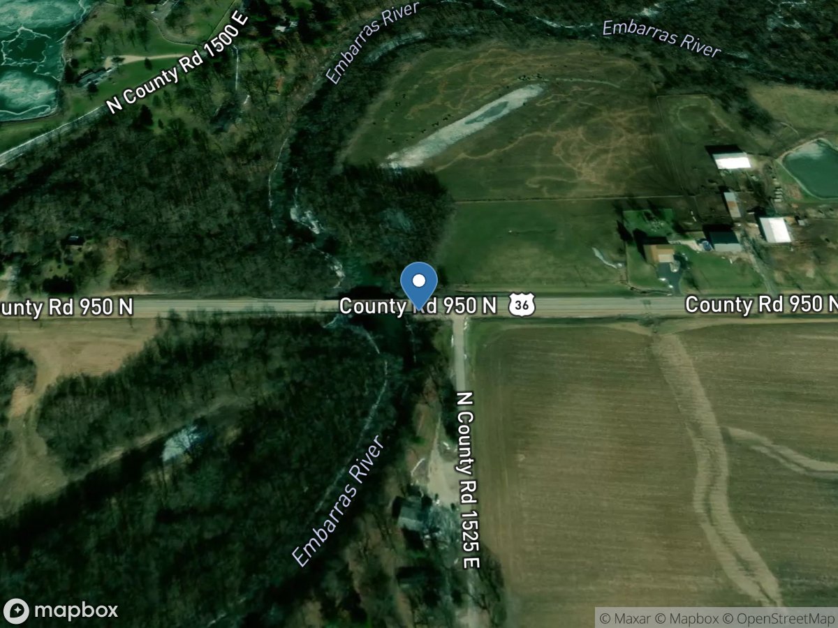 Embarras River near Camargo, IL location