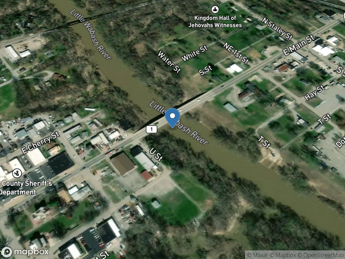 Little Wabash River at Main ST at Carmi, IL location