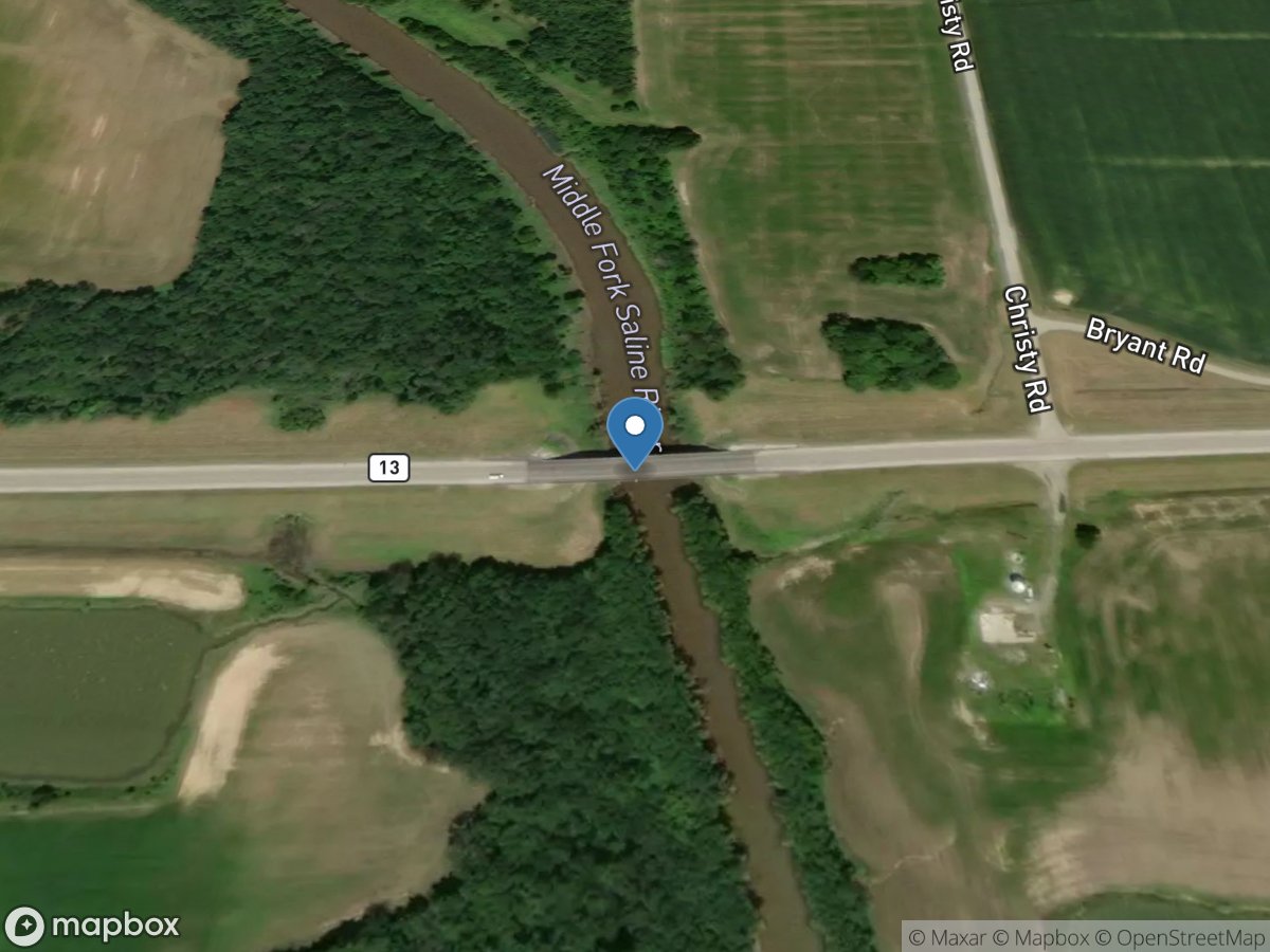 Middle Fork Saline River near Harrisburg, IL location