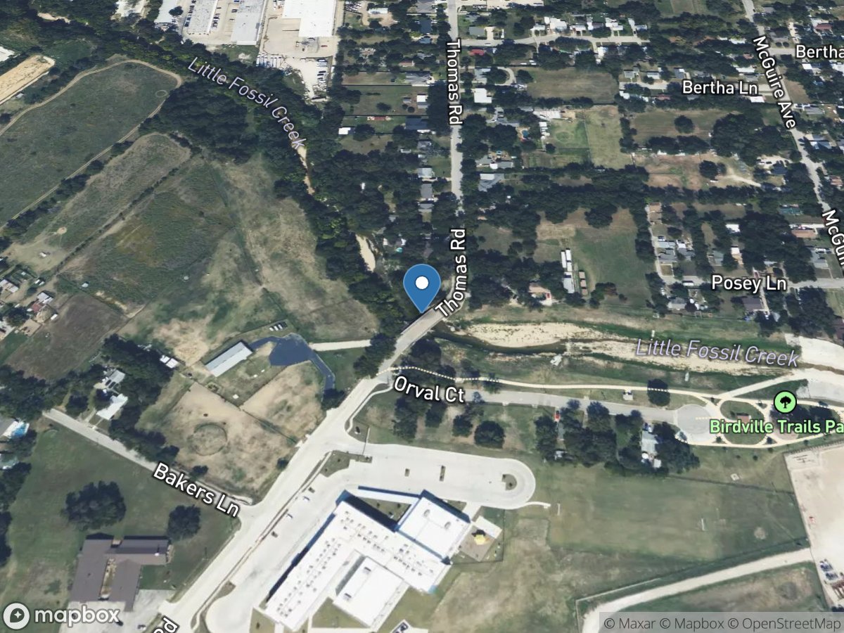 Little Fossil Creek at Haltom City, TX location