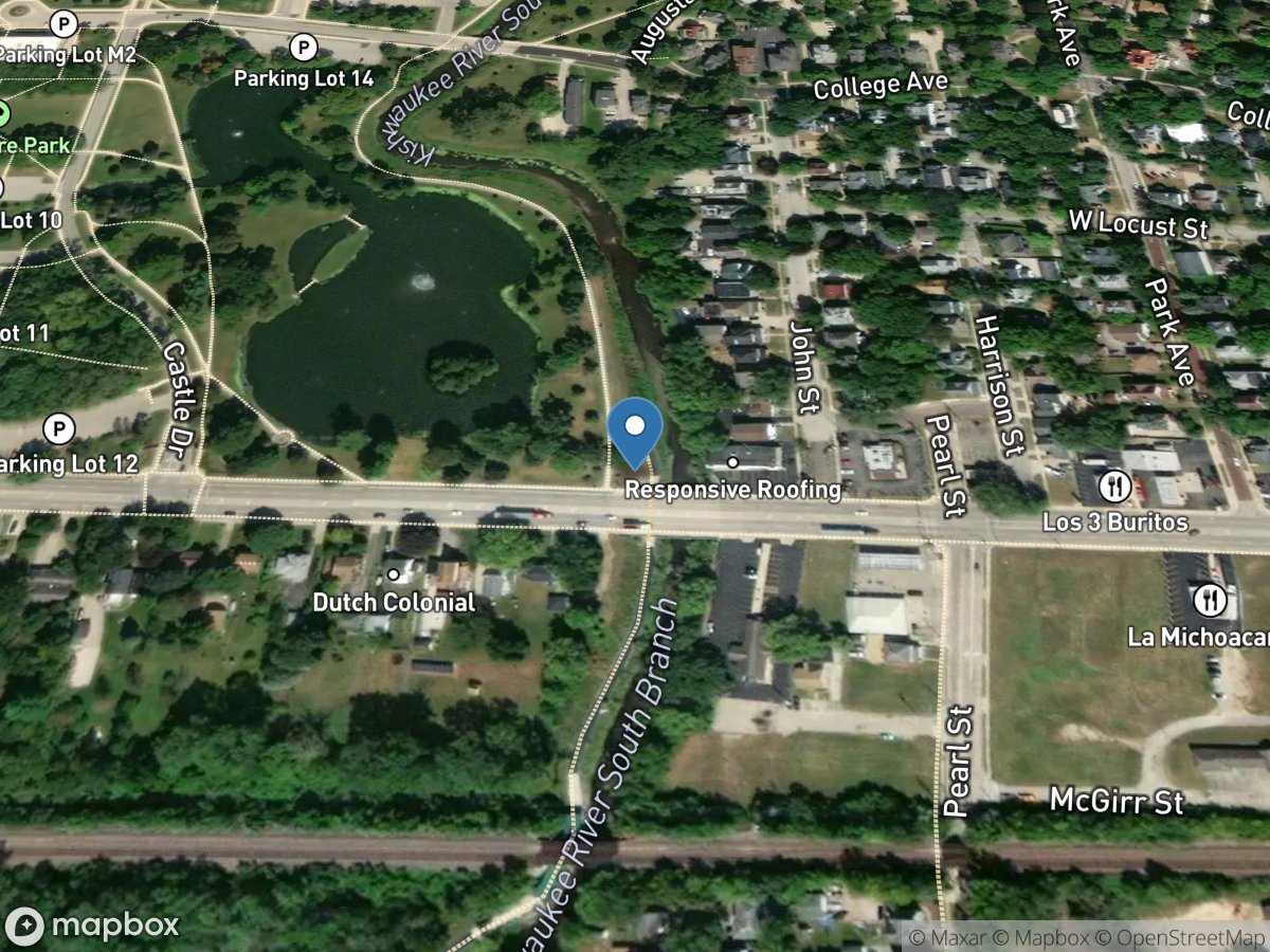 South Branch Kishwaukee River at Dekalb, IL location